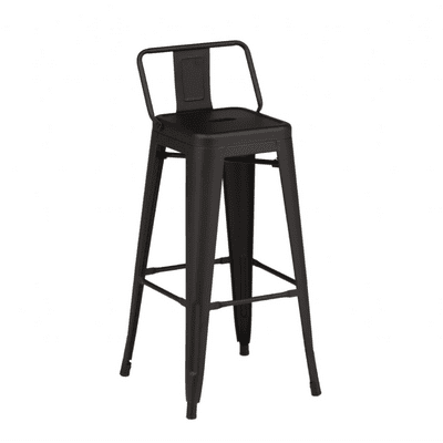 Set of 4 Jax Black Metal Bar Stools