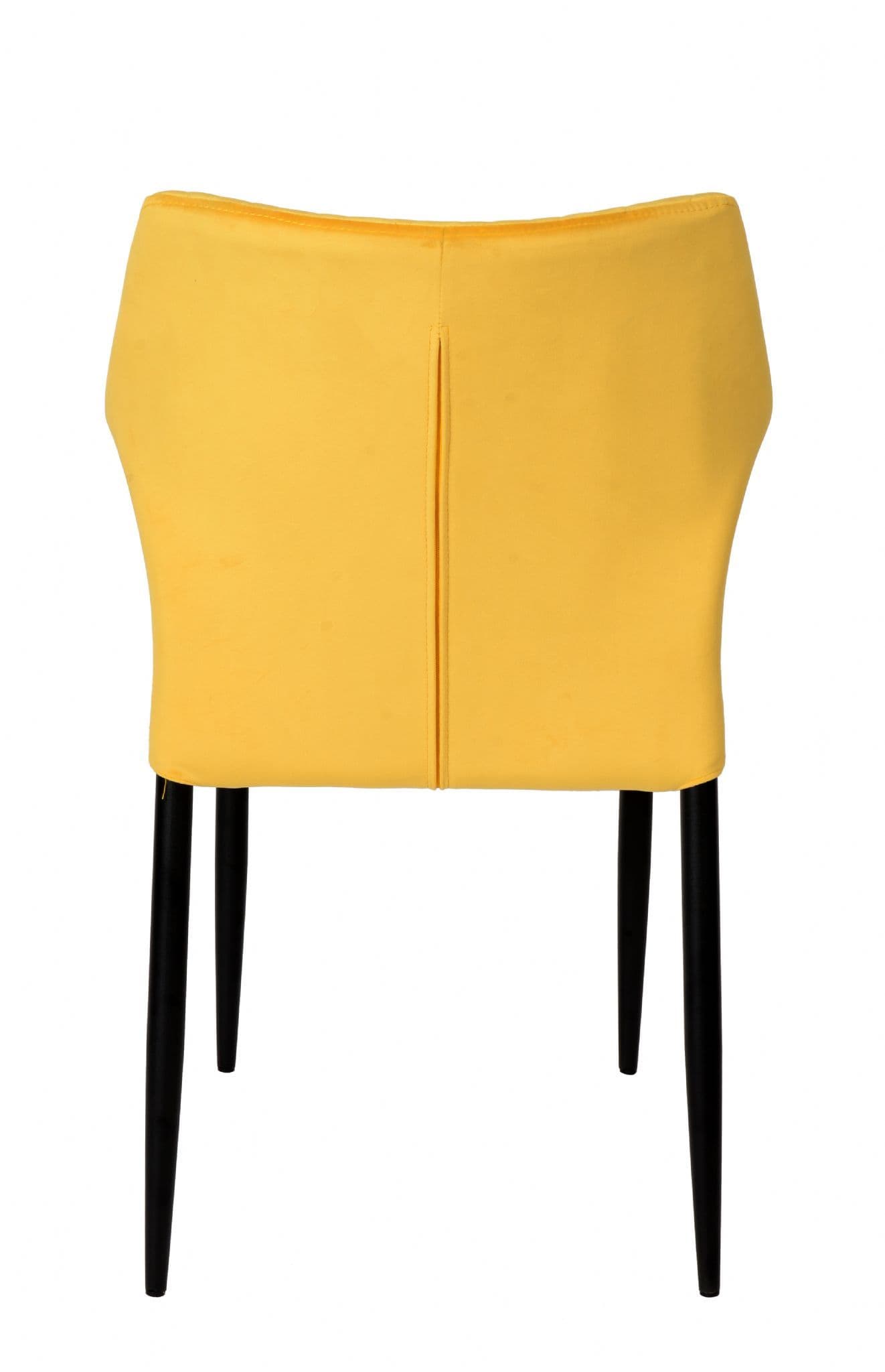 Set of 4 MATHEO Velvet Mustard Dining Chairs