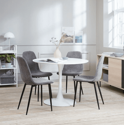 White Round Dining Table ELISE