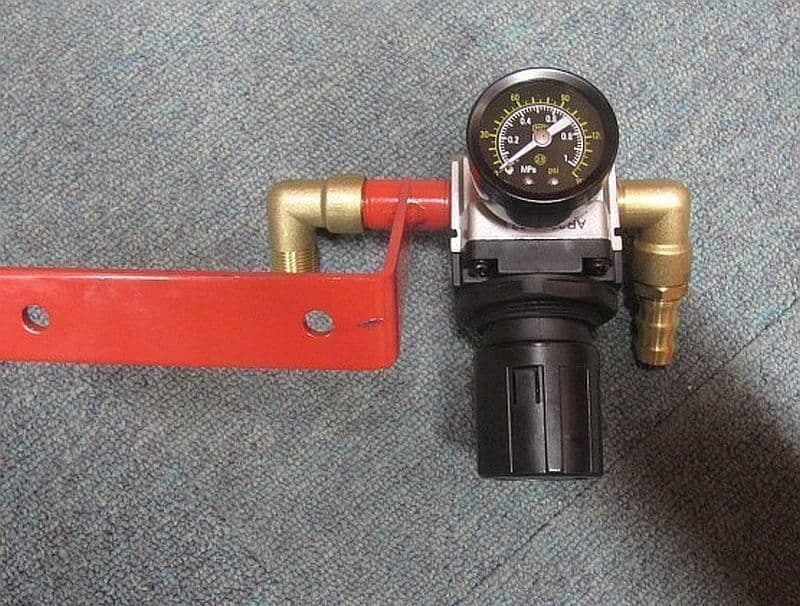 Replacement Air Regulator with Bracket Gauge and Adapters Sand Blast