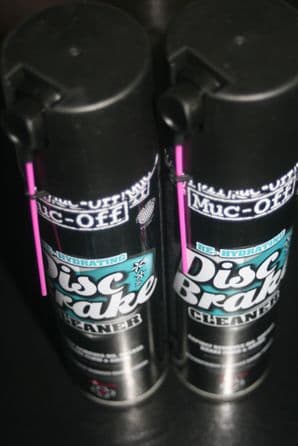 MUC-OFF DISC BRAKE CLEANER 400ML - SINGLE / 2 PACK  OR WORKSHOP SIZE - RRP £14.00
