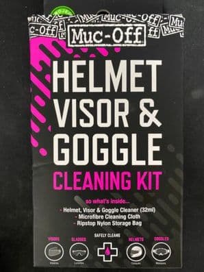MUC-OFF HELMET, VISOR & GOGGLE CLEANING KIT - RRP £17.99