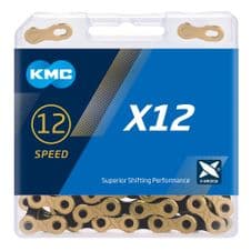 NEW BOXED KMC X12 GOLD / BLACK 12 SPEED CHAIN & KMC QUICK JOINING LINK - RRP £49.99