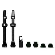 NEW PAIR MUC-OFF V2 TUBELESS VALVES (BLACK 44MM) & FITTINGS - RRP £28.99
