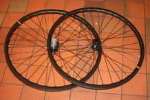 PAIR HOPE PRO 5 (SHIMANO / SRAM FIT) - MAVIC OPEN PRO UST - SAPIM RACE DB SPOKES - 700C WHEELS