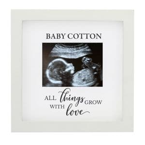 All Things Grow With Love Personalised Baby Scan Frame