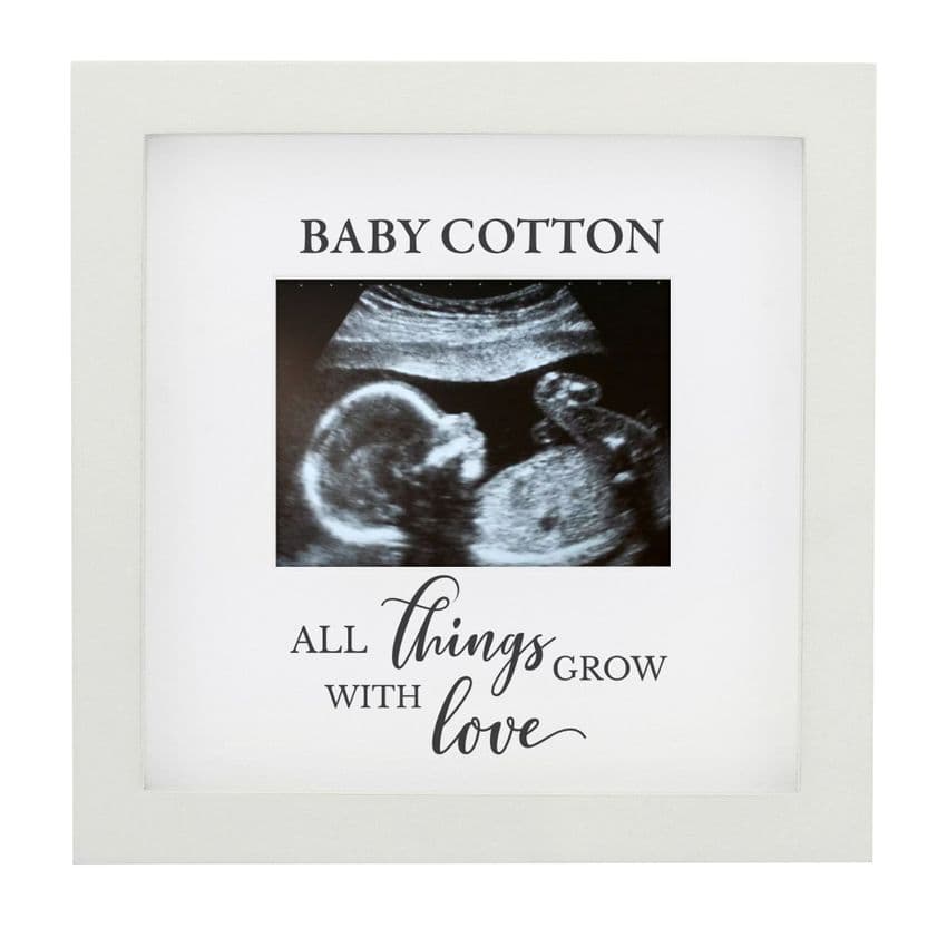 All Things Grow With Love Personalised Baby Scan Frame | Hampers by Lauren