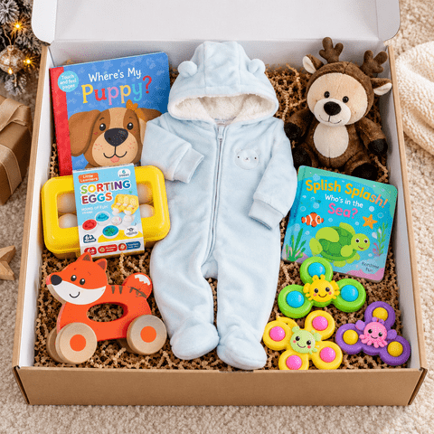 Baby First Christmas Gift Box - Boys 6-12 Months Large