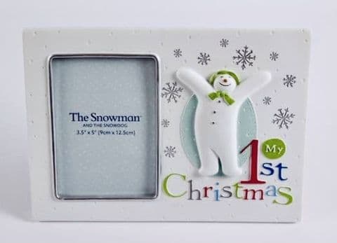 Baby's First Christmas The Snowman Picture Frame