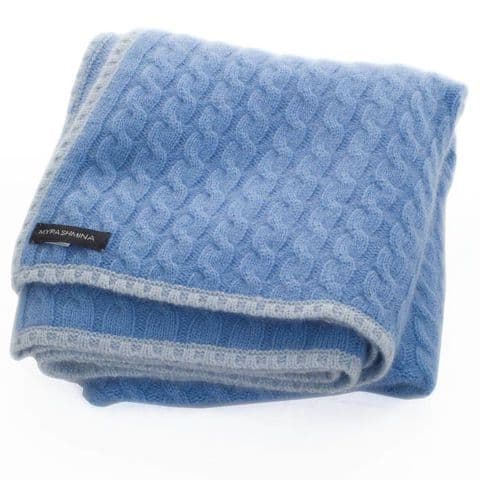 Blue Cashmere Luxury Baby Blanket