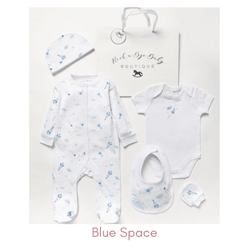 Blue Space Baby Boy Clothing Set - 5 Piece | Hampers by Lauren