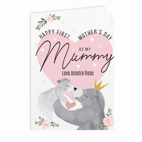 First Mothers Day Mumma And Baby Bear Card