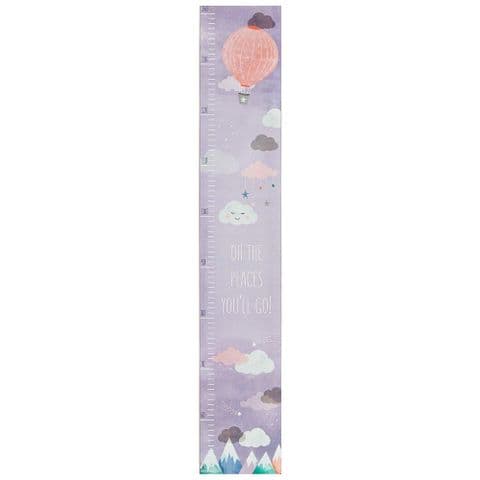 Lilac Hot Air Balloon Wooden Height Chart