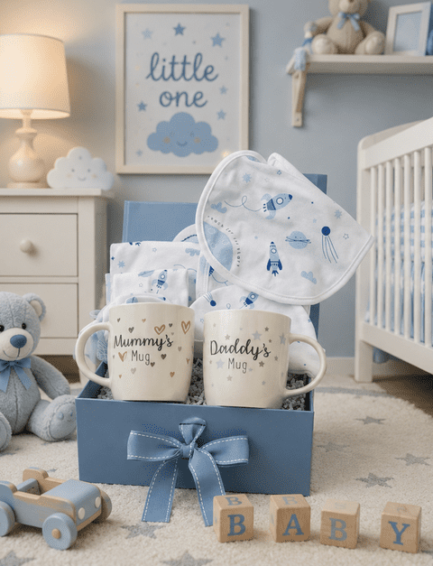 New Baby Boy and New Parents Original Gift Hamper