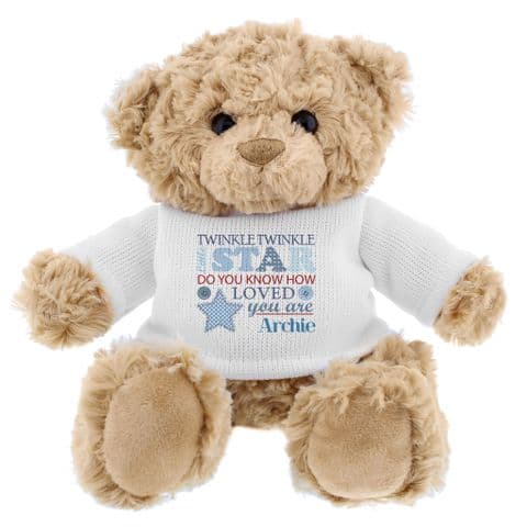 New Baby Boy Personalised Teddy