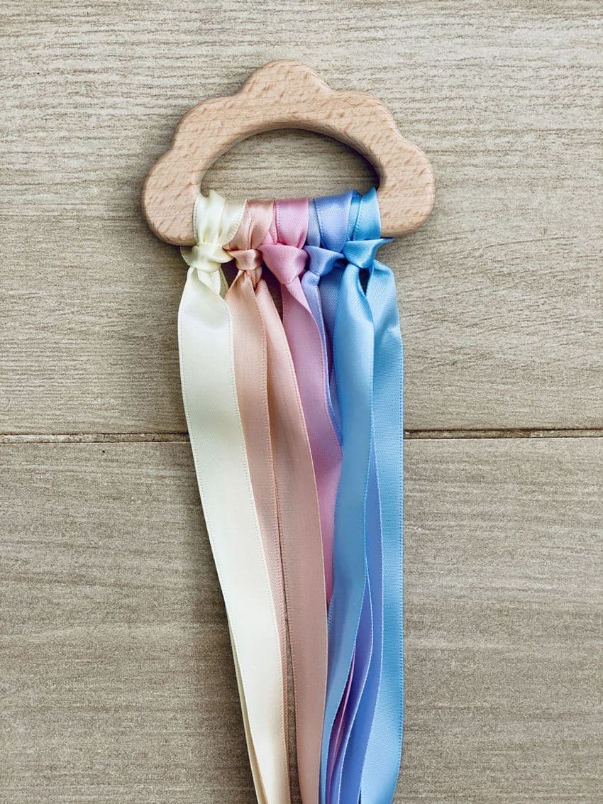 Pastel Cloud Sensory Ribbon, Hand Kite
