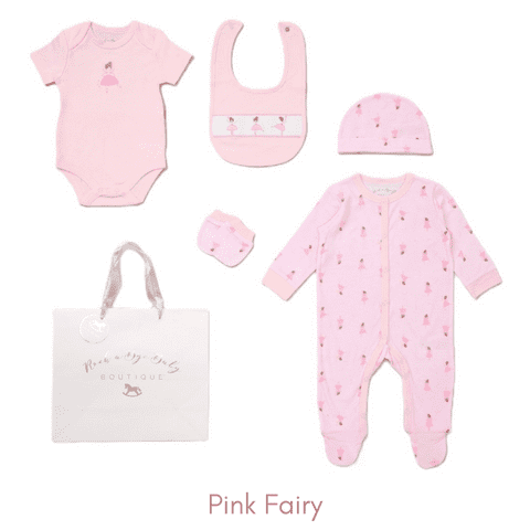 Pink Fairy Baby Girl Clothing Set - 5 Piece