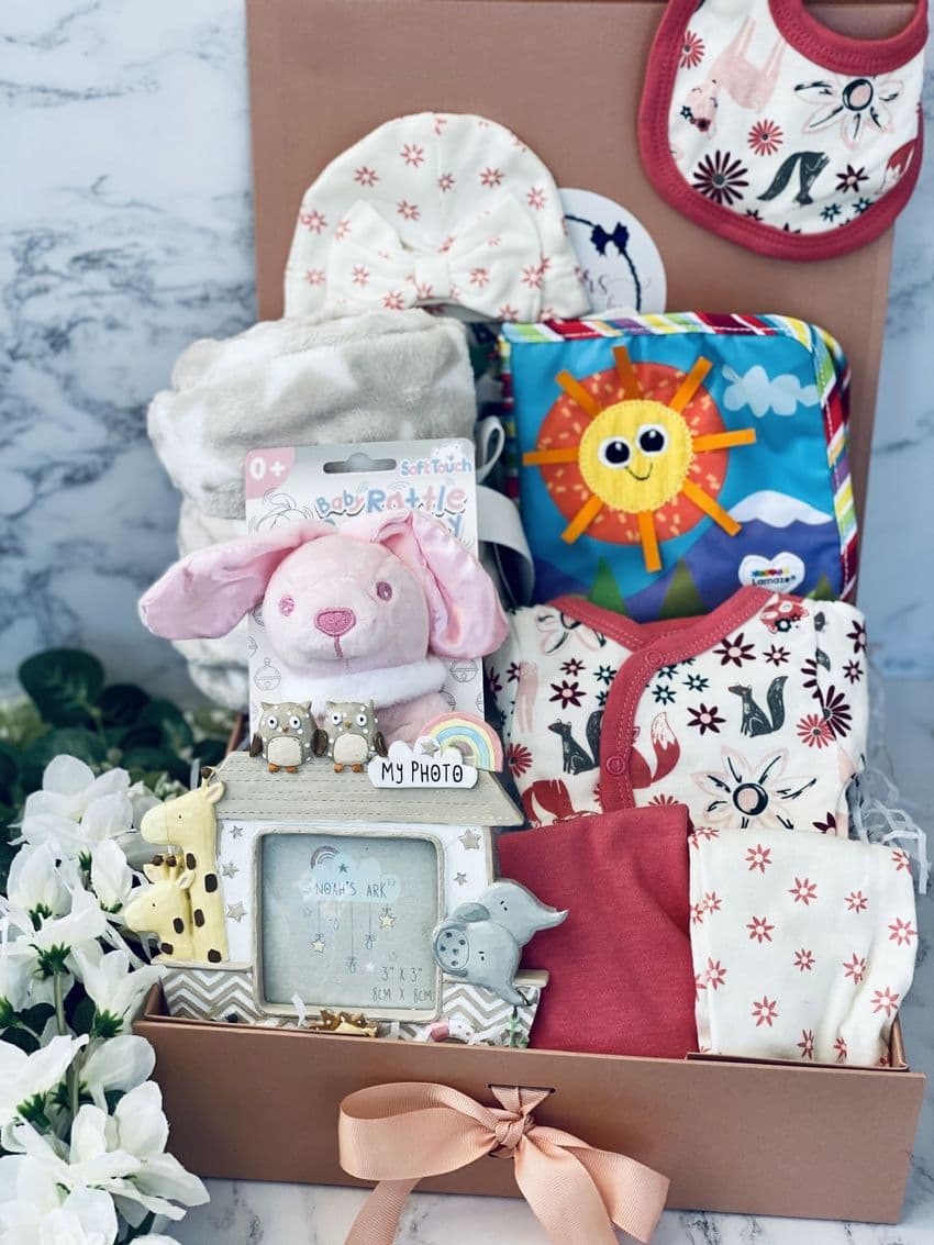 Premature Baby Girl Gift Box Large - Pink Forest Animal | Hampers by Lauren