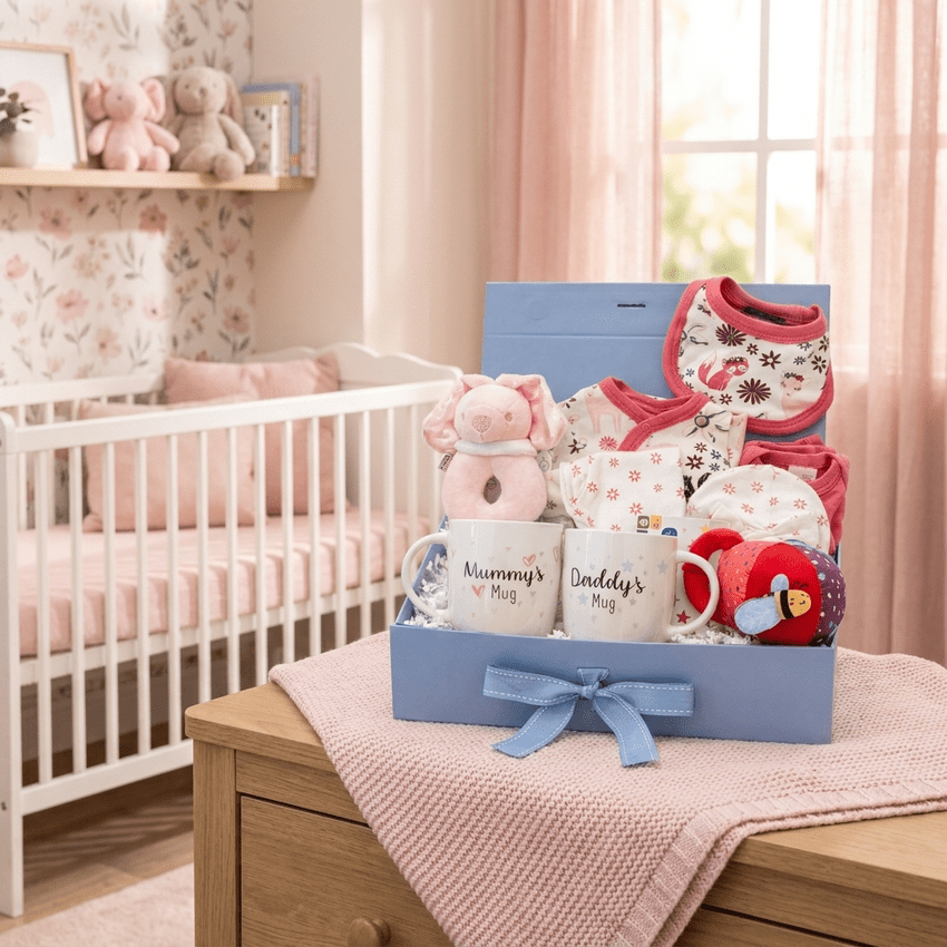 Premature Baby Girl & New Parents Gift Box Large - Pink Forest Animal | Hampers by Lauren