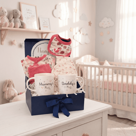 Premature Baby Girl & New Parents Gift Box Original - Pink Forest Animal