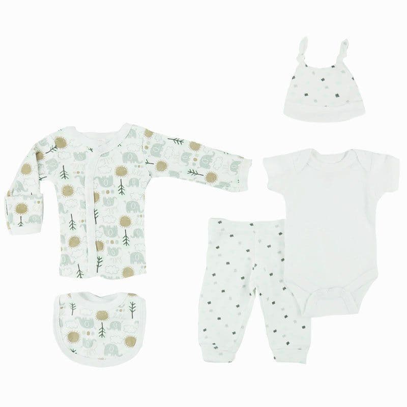 Premature Elephant Baby Boy Clothing Set - 5 Piece | Hampers by Lauren