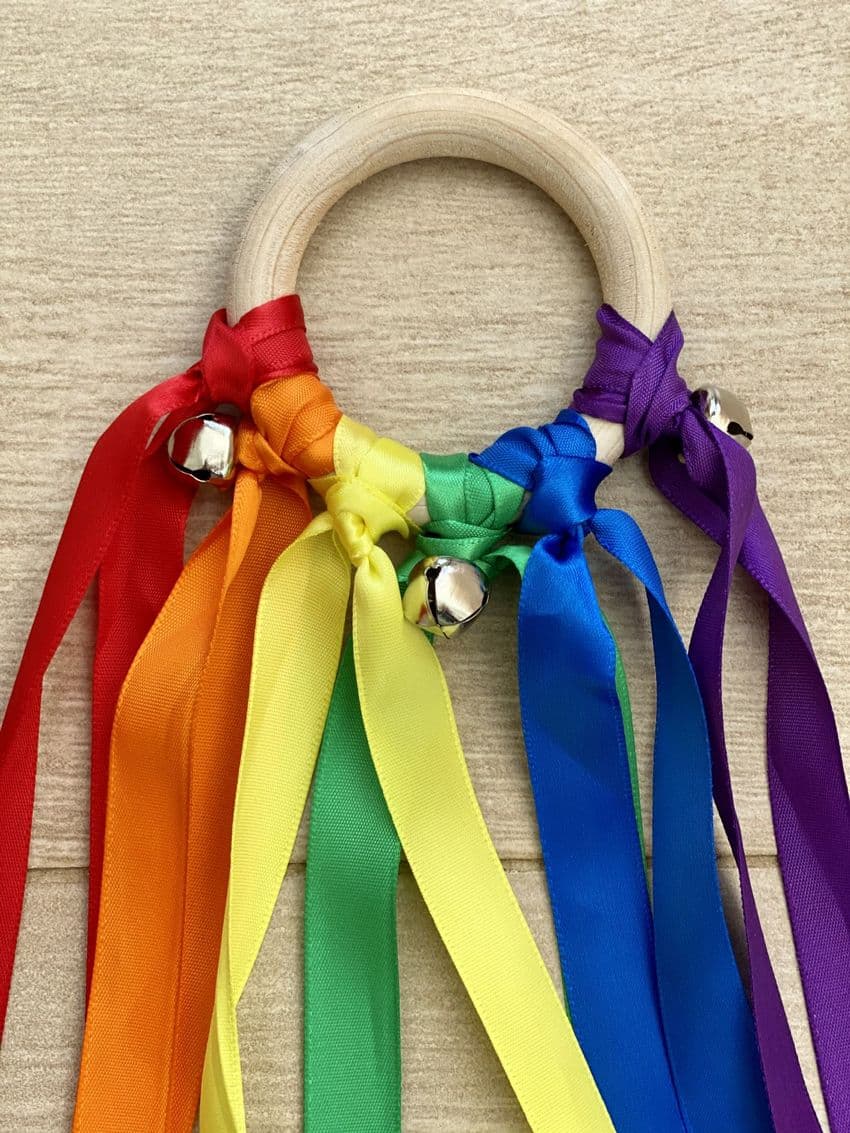 Rainbow Sensory Ribbon, Hand Kite | Hampers by Lauren