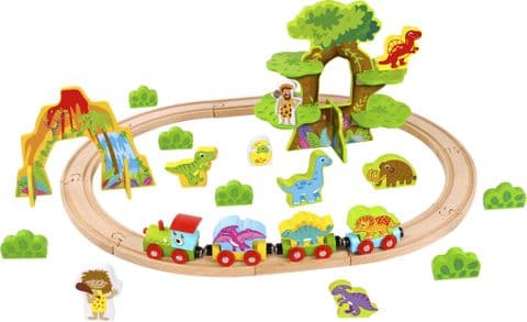 Wooden Dinosaur Train Set