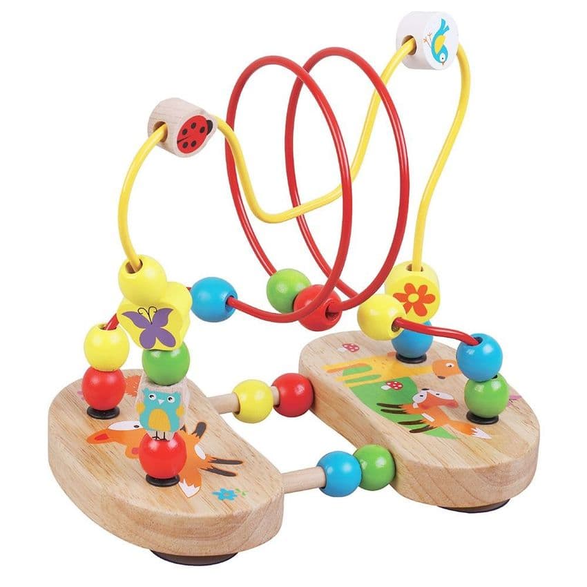 Wooden High Chair Fox Bead Maze