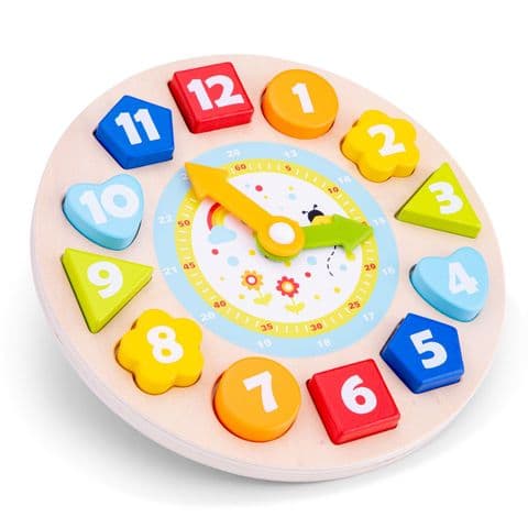 Wooden Puzzle Clock - New Classic Toys