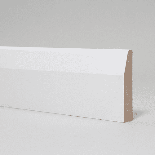 18mm Chamfered & Round Primed MDF Skirting