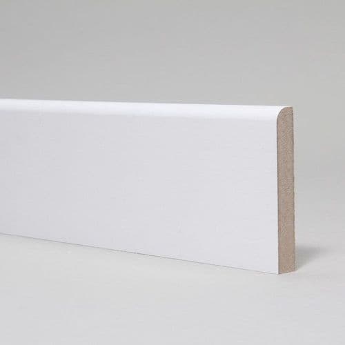 18mm Round 1 Edge Primed MDF Skirting