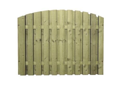 Double Sided Paling Arched Fence Panel