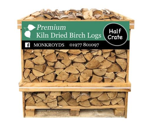Half Crate Kiln Dried BIRCH Logs