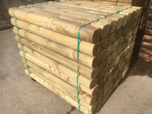 Mini Planed Log Green Tanalised Sleeper 125x100mm - PALLET DEALS