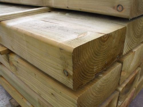 Premium Planed & Rounded Tanalised Sleeper 200x100 - PALLET DEALS