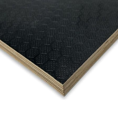 STREply® Black Hexagon 1 Side/Smooth Reverse Phenol Faced Plywood - PALLET DEAL