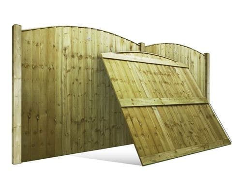 Vertilap Arched Single Sided Fence Panel