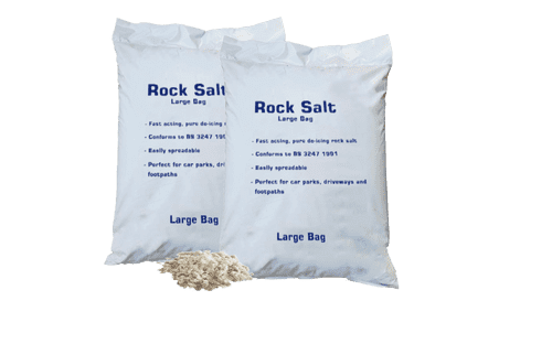 White De-Icing Rock Salt - Handy 20kg Bags- Collection Only
