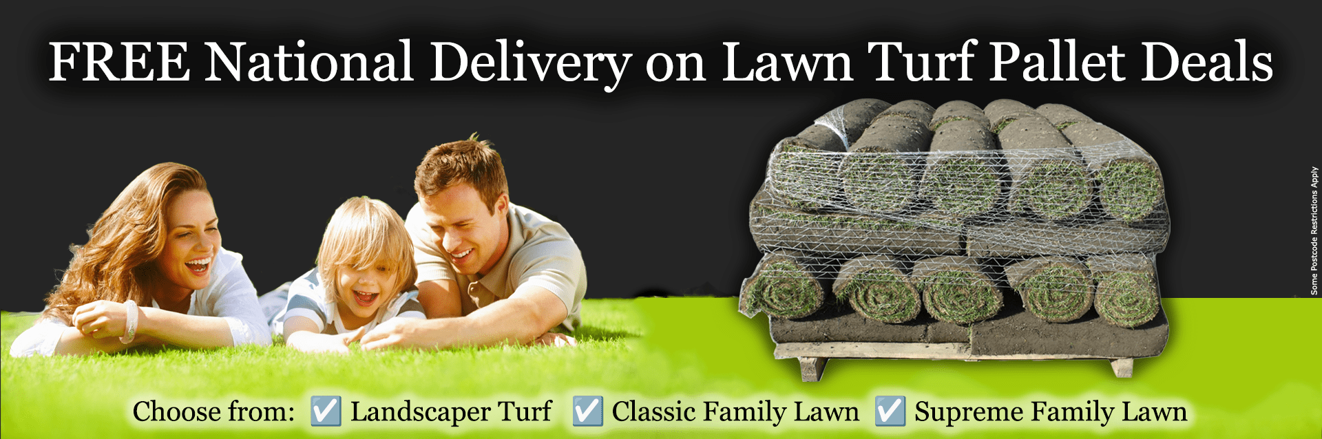 Free Delivery Lawn Turf Pallet Deals