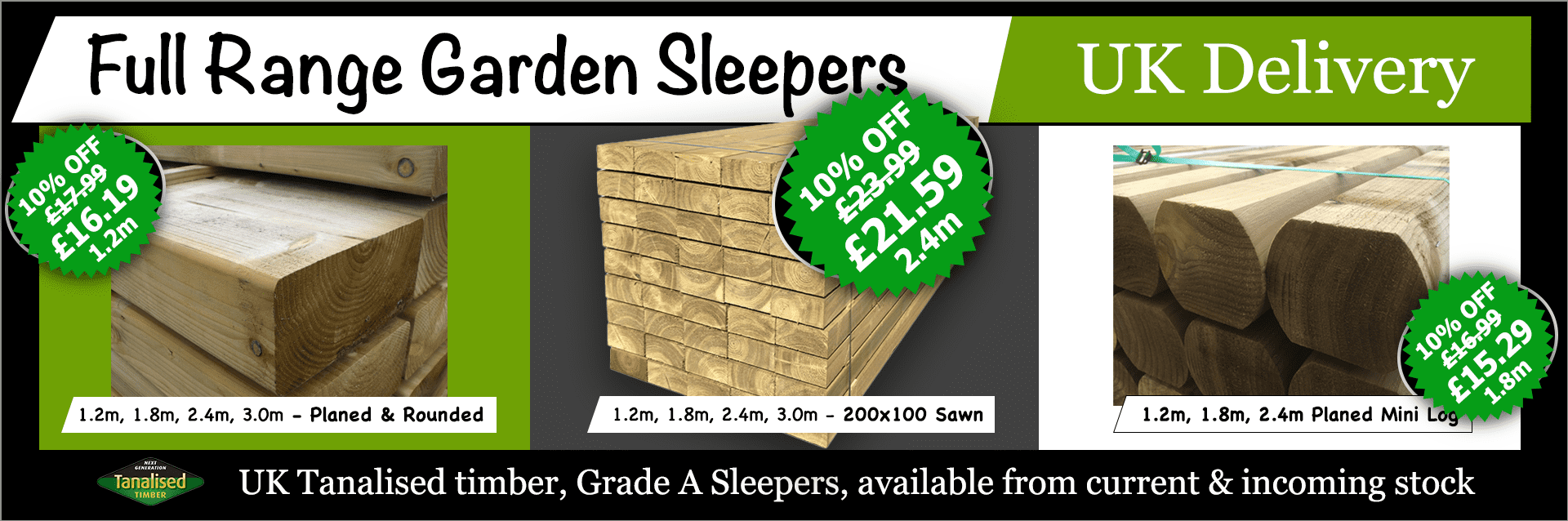 10% Pre-Season Sale on Garden Sleepers