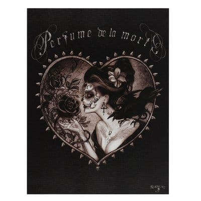19X25CM PERFUME DE LA MORT CANVAS PLAQUE BY ALCHEMY