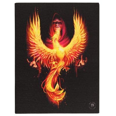19X25CM PHOENIX RISING CANVAS PLAQUE BY ANNE STOKES