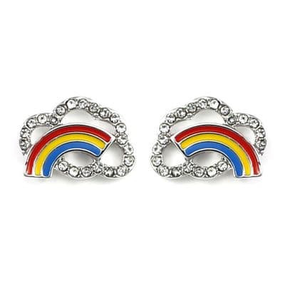 Cloud & Rainbow Stud Earrings