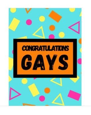 Congratulations Gays – Engagement Card