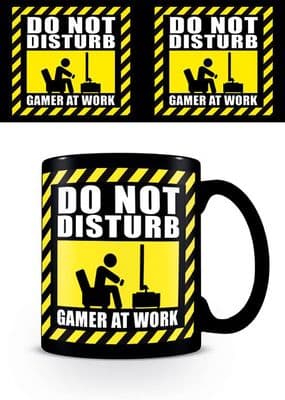 GAMER AT WORK BLACK MUG