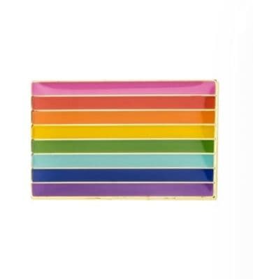Gilbert Baker Rainbow Flag Pin Badge