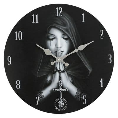 GOTHIC PRAYER WALL CLOCK BY ANNE STOKES