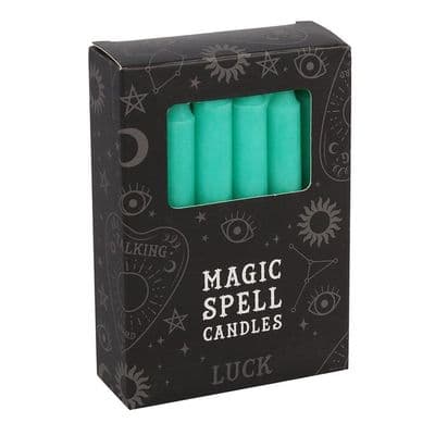 GREEN 'LUCK' SPELL CANDLES