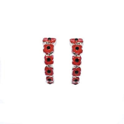 Half Hoop Poppy Studs 17mm