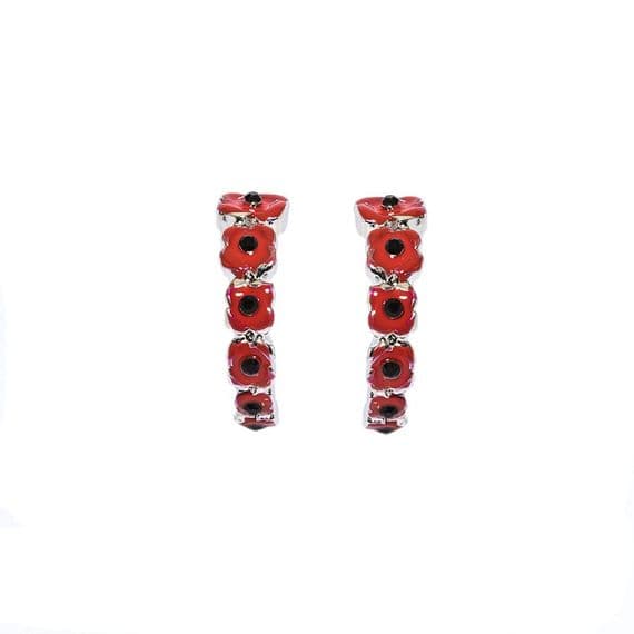 Half Hoop Poppy Studs 17mm